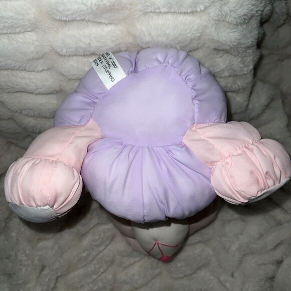 VTG PLUFFY Let's Cuddle Pink Bunny Plush Nylon Puffalump RARE Rabbit - Picture 7 of 9